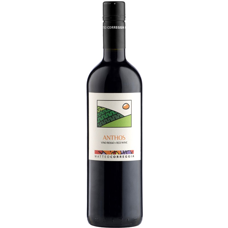 Vino Rosso VT Anthos da varietà aromatiche di Matteo Correggia