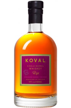 Whiskey single barrel Rye Amburana Barrel finished full proof di Koval Distillery