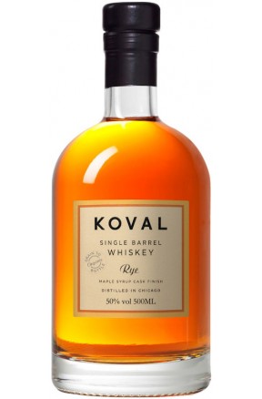 Whiskey single barrel Rye Maple Syrup Barrel finished full proof di Koval Distillery