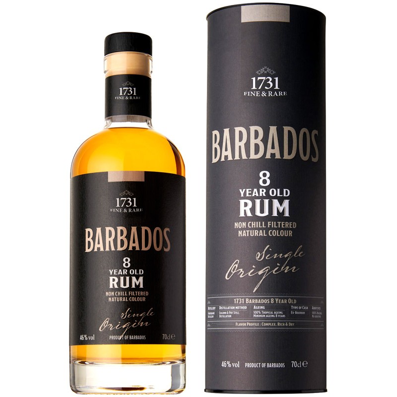 Rum Barbados 8 anni di Rum 1731 Fine & Rare