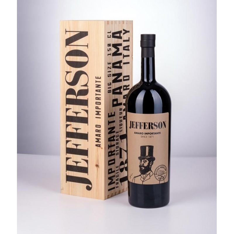 Amaro Jefferson magnum in cassetta legno di Vecchio Magazzino Doganale