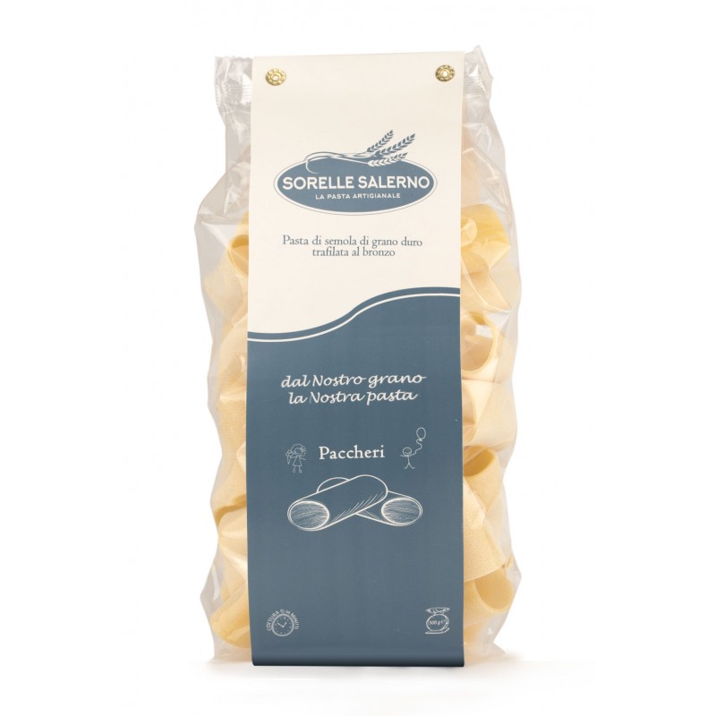 Pasta trafilata a bronzo I Paccheri del pastificio Sorelle Salerno