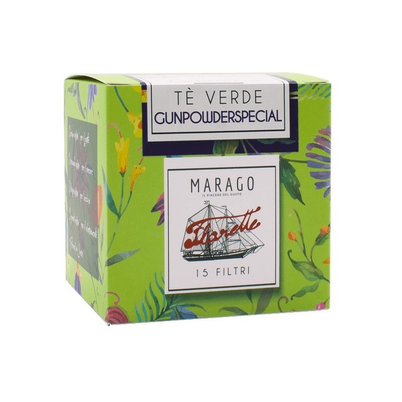 The verde Gunpowder Special 15 filtri di Marago Caffè