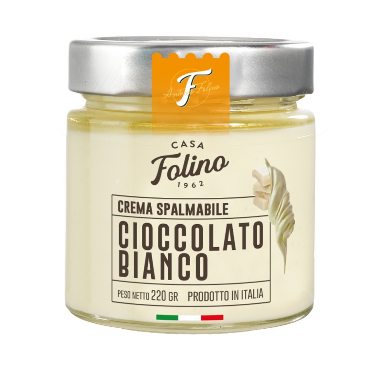 Crema spalmabile al cioccolato bianco di Folino 1962