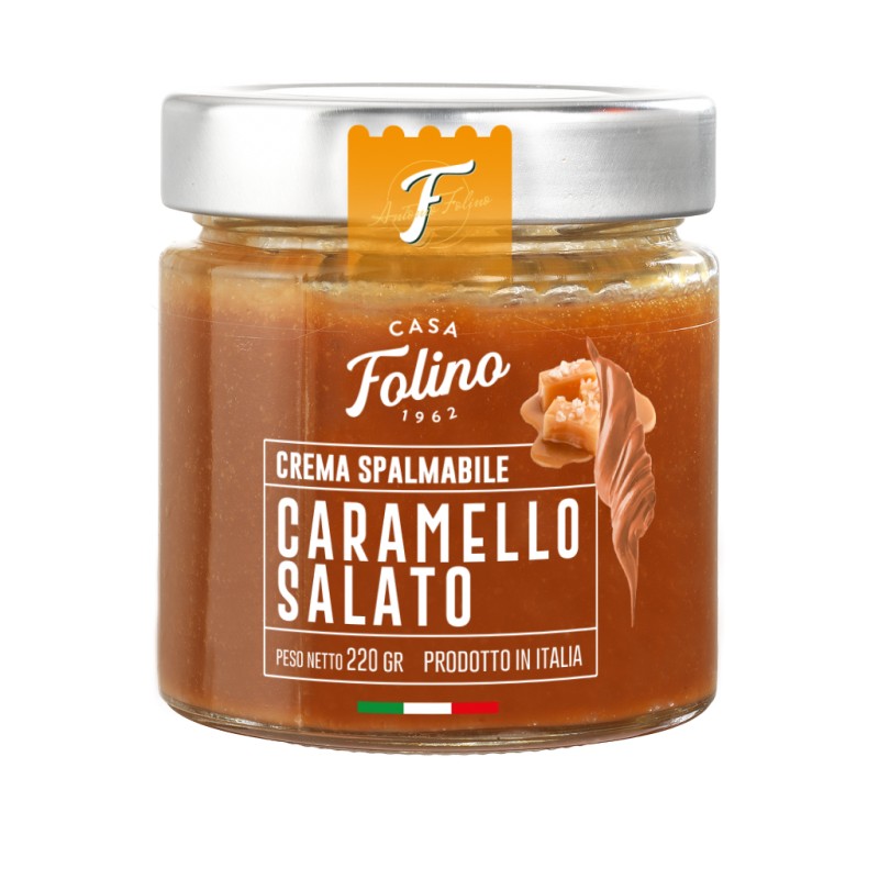 Crema spalmabile al caramello salato di Folino 1962