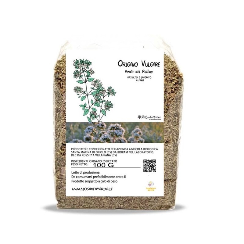 Origano del Pollino Vulgare biologico di Santa Marina 100gr