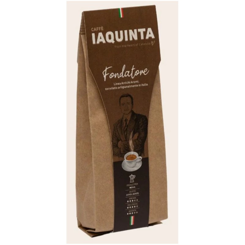 Caffè macinato per moka Fondatore 70% Arabica di Iaquinta caffè