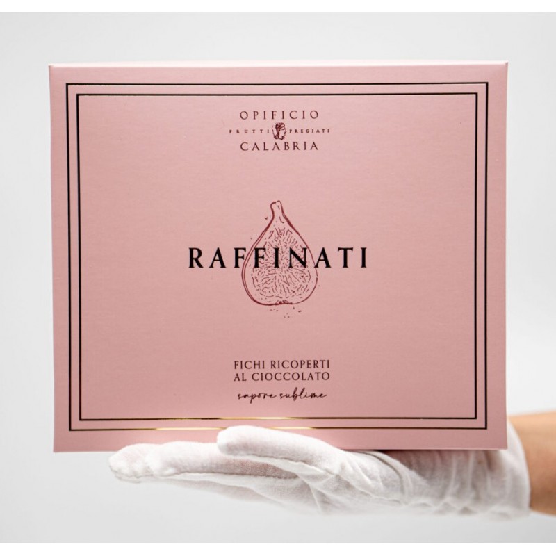 Fichi dottati ricoperti di cioccolato fondente Raffinati di Opificio Calabria