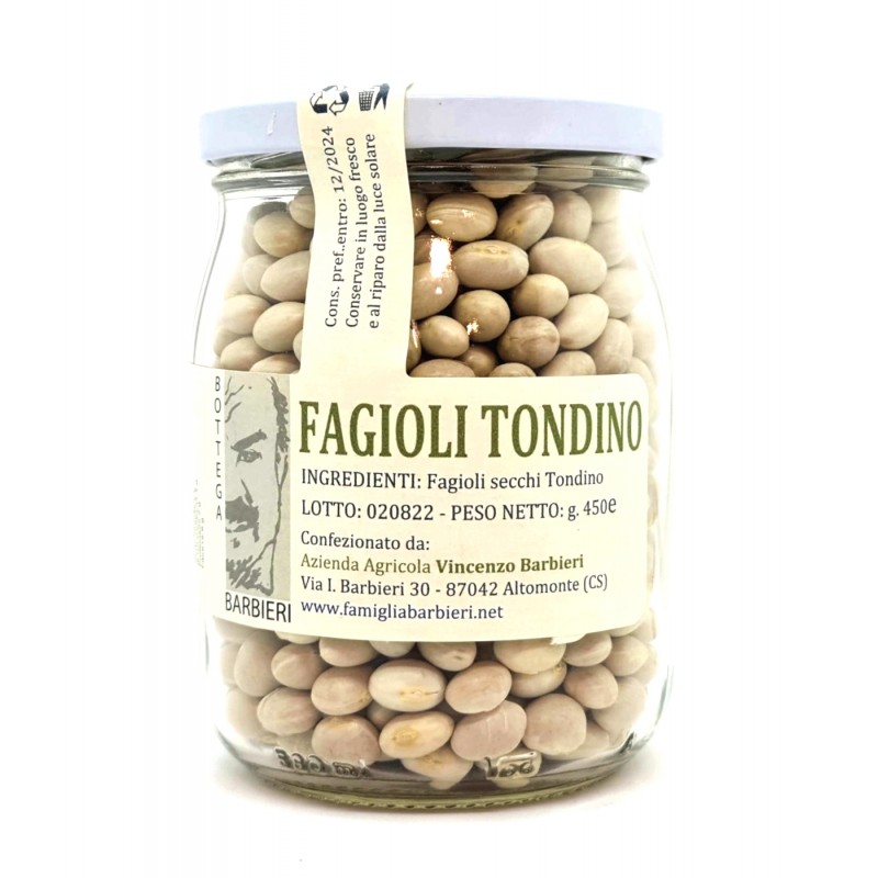Fagioli bianchi tondino coltivazione artigianale di Barbieri Altomonte