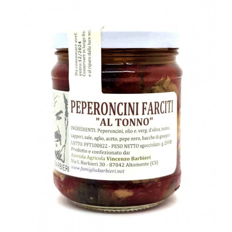 Peperoncini calabresi farciti con tonno di Barbieri Altomonte