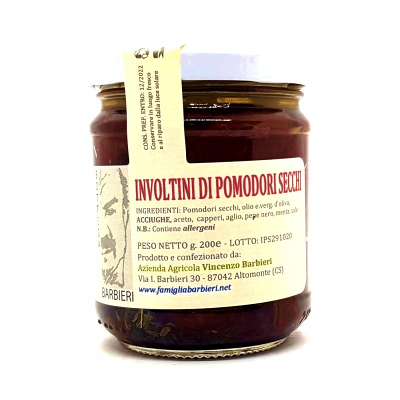 Involtini di pomodori secchi e acciughe di Bottega Barbieri