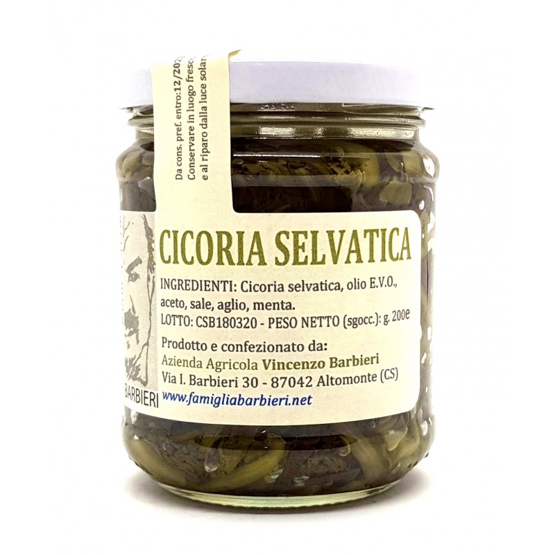 Cicoria selvatica calabrese sott'olio di Barbieri Altomonte