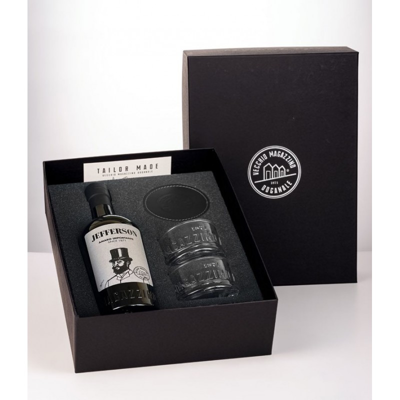Confezione regalo Tailor Made Jefferson + equilibrio + sottobicchieri di Vecchio Magazzino Doganale