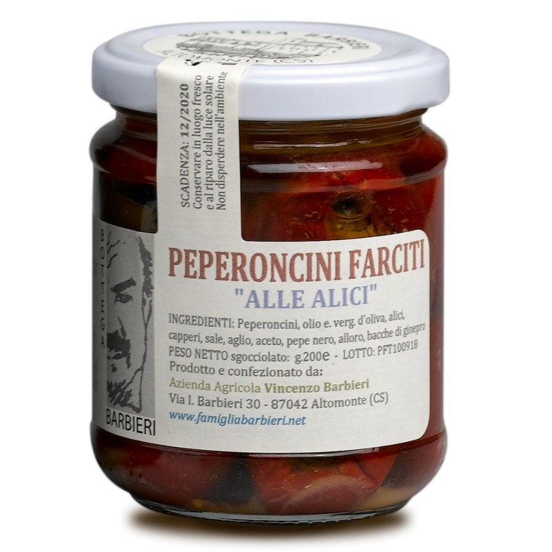 Peperoncini dolci farciti con alici di Barbieri Altomonte