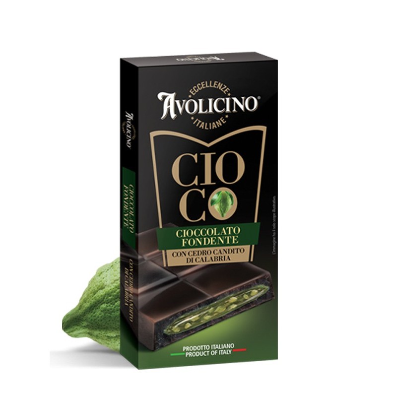 Tavoletta di cioccolato fondente con cedro candito di Avolicino