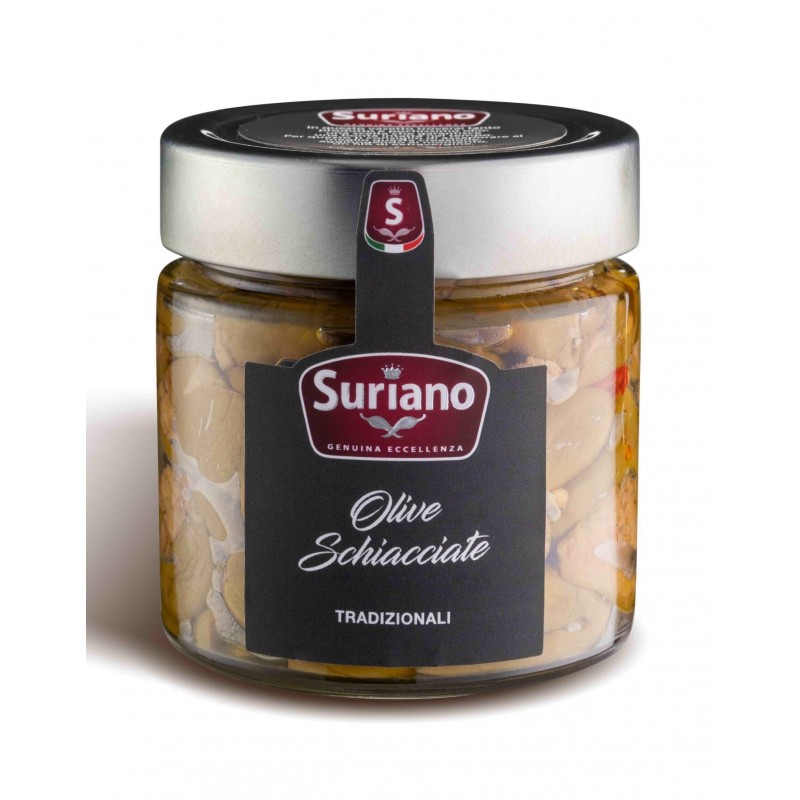 Olive calabresi schiacciate a mano in olio extravergine di Suriano Giancarlo