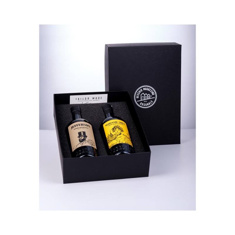 Confezione regalo Tailor Made Matrimonio Jefferson e Madame Milù del Vecchio Magazzino Doganale