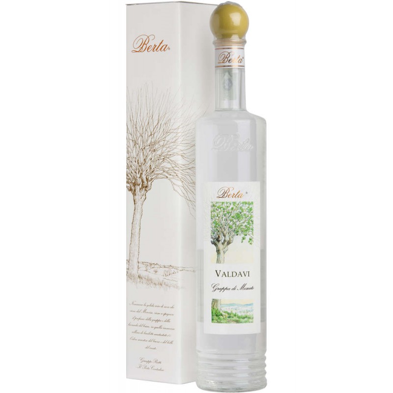 Grappa bianca di moscato Valdavi di Distilleria Berta