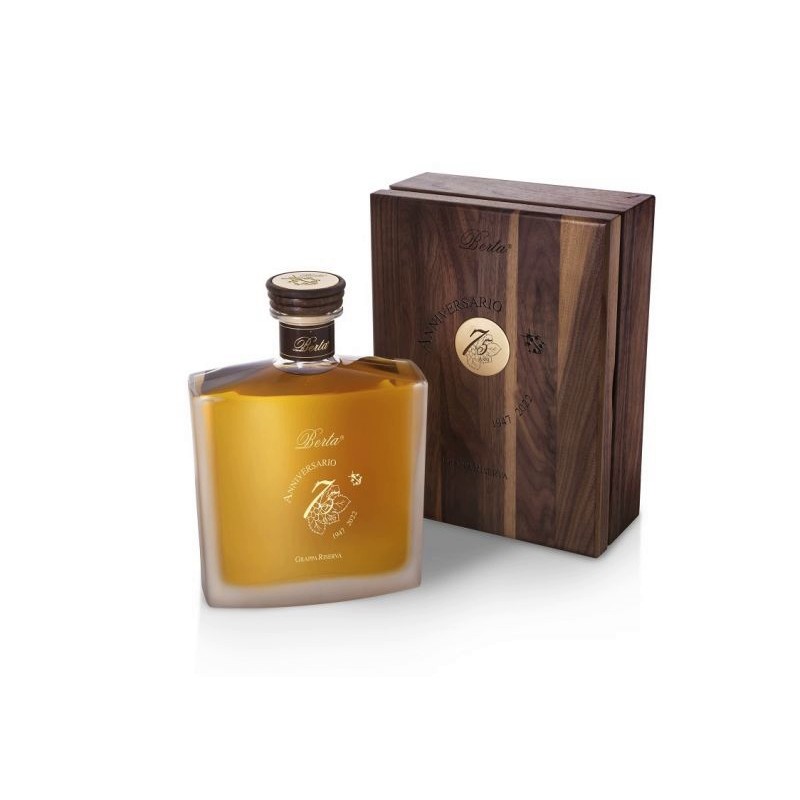 Grappa invecchiata Anniversario 75 anni 1947 di Distilleria Berta